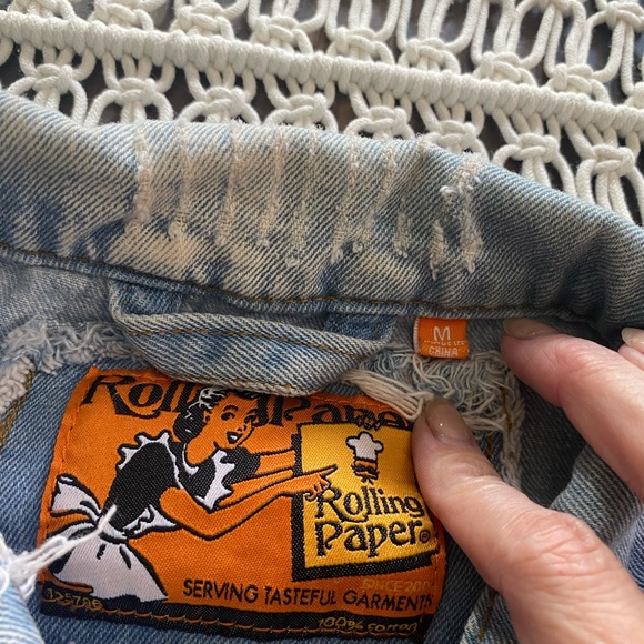 Rolling Paper distressed splatter denim jacket - Picture 3 of 7